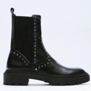 Zara Studded Chelsea Ankle Boots